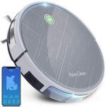 PureClean Robotic Vacuum Cleaner - 2700Pa Suction - Wifi Mobile App and Gyroscope Mapping - Ultra Thin 3.0” Height - Rotating and Squeegee Cleans Carpets Smart Cleaner-2700Pa Hardwood Floor-PUCRC660