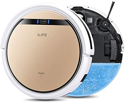 ILIFE V5s Pro, 2-in-1 Robot Vacuum and Mop, Slim, Automatic Self-Charging Robotic Vacuum, Daily Schedule, Ideal for Pet Hair, Hard Floor and Low Pile Carpet.