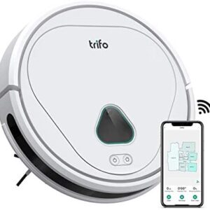 Trifo Robot Vacuum Cleaner, 3000Pa Strong Suction, Home Security Camera,Ideal for Pets Hair, Home Mapping, Self-Charging Robotic Vacuum, Wi-Fi Connected, APP Control, Hard Floors and Low-Pile Carpets
