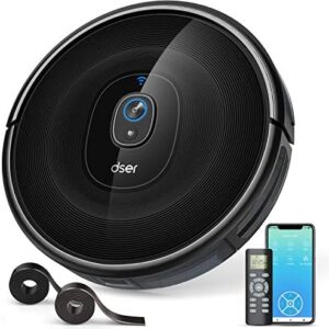 Robot Vacuum Cleaner, dser 1600pa Strong Suction, Wi-Fi Connected, Self-Charging Robotic Vacuum for Cleaning Carpets and Pet Hair, Voice Control, Compatible with Alexa and Google Home (RoboGeek 21T)